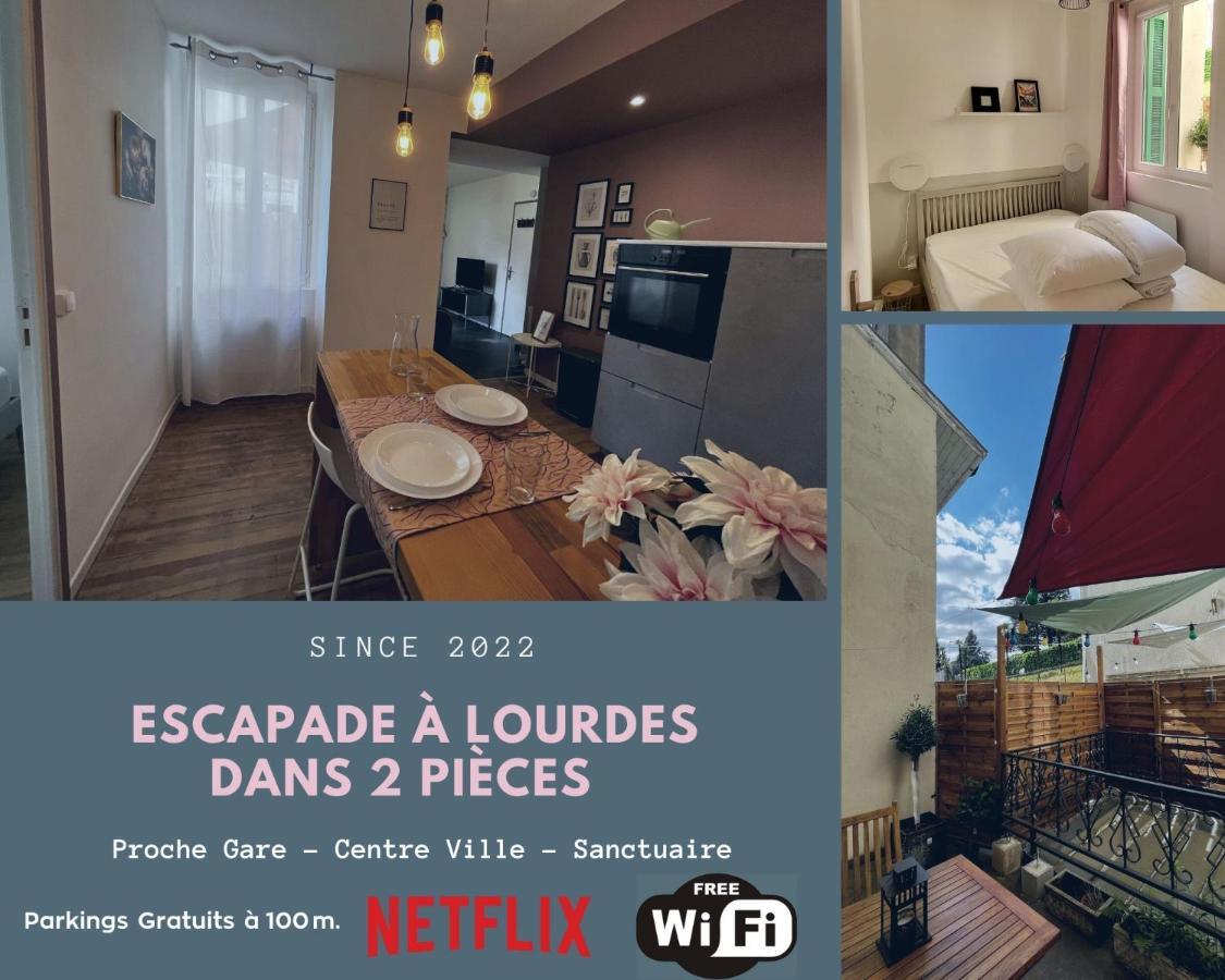 Escapade A Lourdes Dans Beau T2 Avec Terrasse - Proche Gare Et Centre Ville ภายนอก รูปภาพ